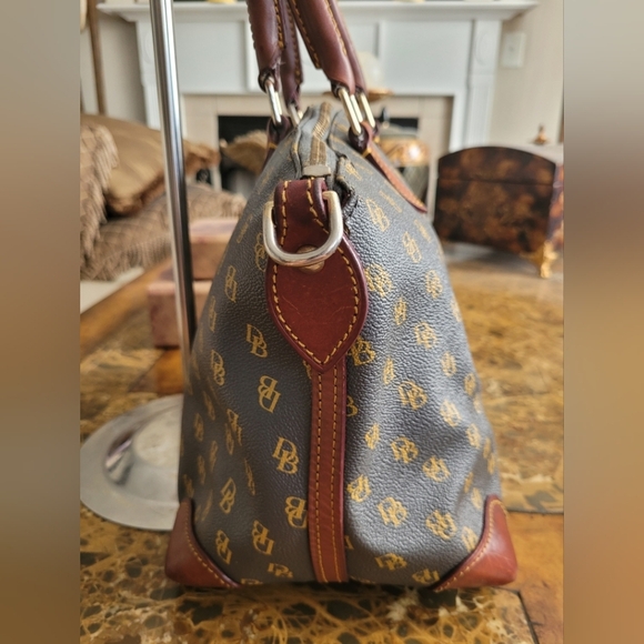 Dooney & Bourke Brown and Tan Monogrammed Men's Bag - Picture 3 of 10